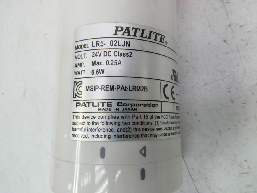 PATLITE LR5-02LJN 24VDC 0.25A UNMP
