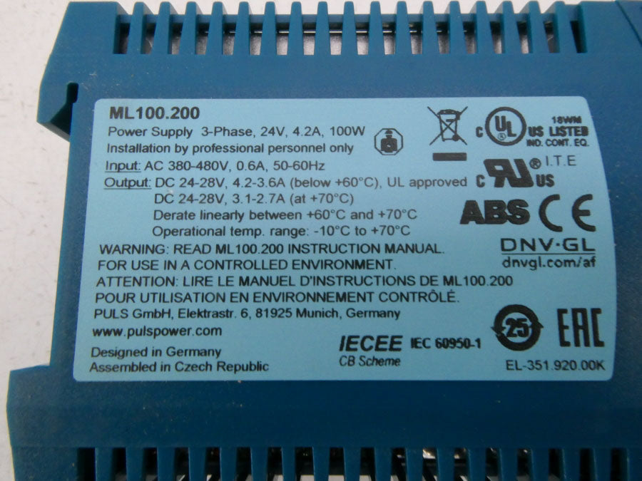 PULS ML100.200 380-480VAC 0.6A NSMP