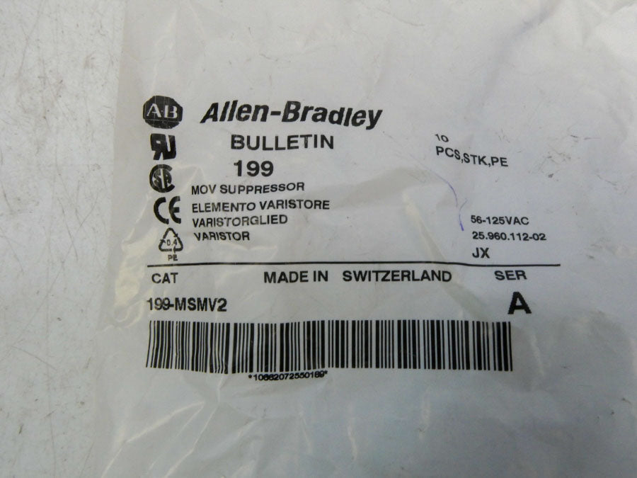 INDUSTRIAL SPARE PART 199-MSMV2 SER. A 56-125VAC (PKG OF 10) NSMP