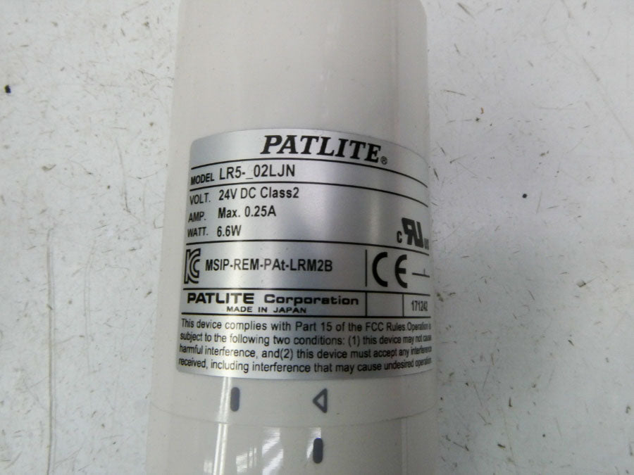PATLITE LR5-02LJN 24VDC 0.25A UNMP