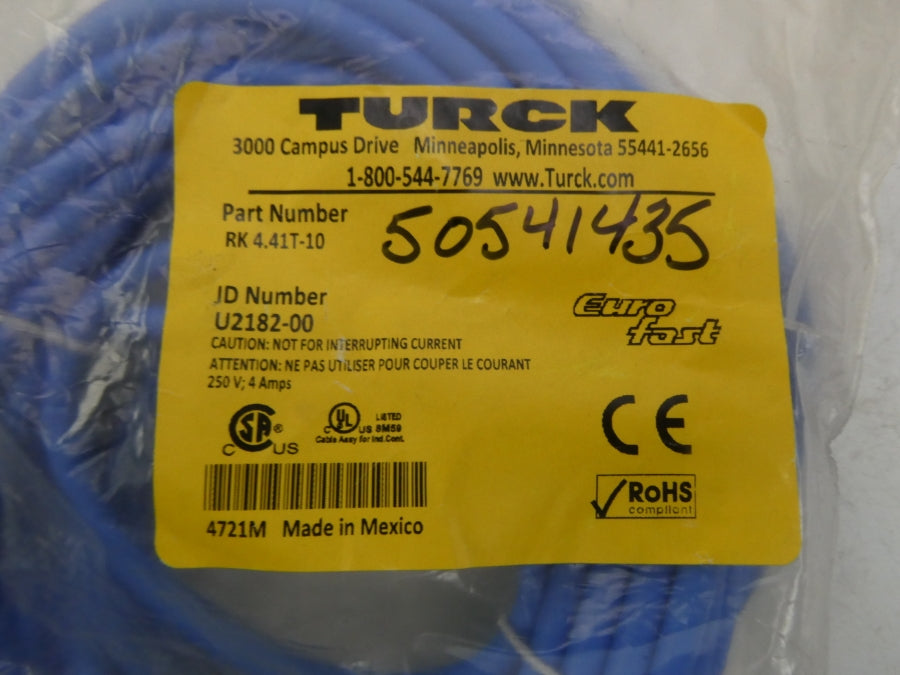 TURCK RK4.41T-10 U2182-00 250V 4A NSMP