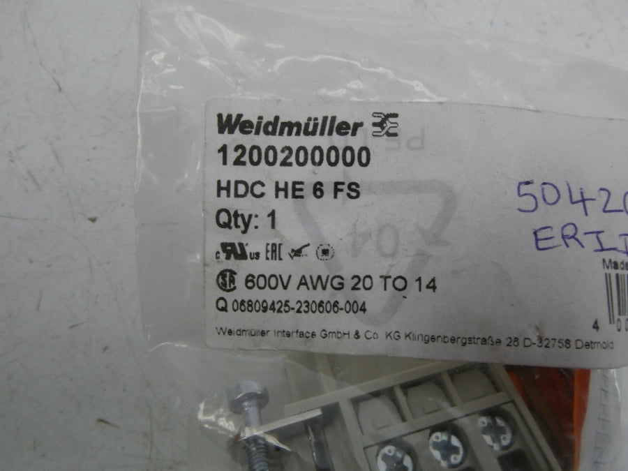 WEIDMULLER 1200200000 600V NSMP