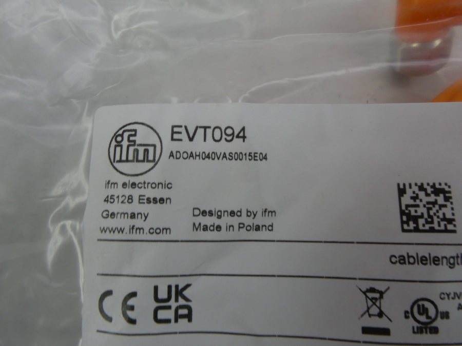 IFM EFECTOR EVT094 ADOAH040VAS0015E04 250VAC 4A NSMP