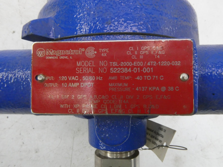MAGNETROL TSL-2000-E00/4T2-1220-032 120VAC 10A NSNP
