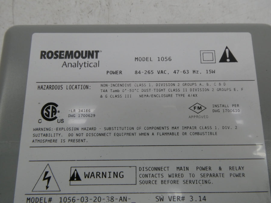 ROSEMOUNT 1056-03-20-38-AN 84-265VAC NSNP
