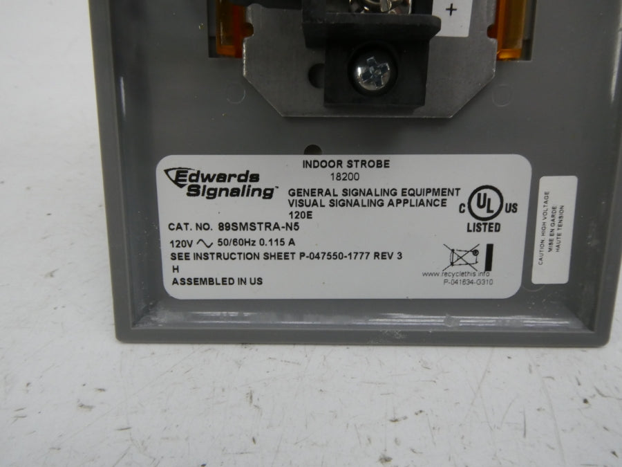 EDWARDS SIGNALING 89SMSTRA-N5 120V 0.115A NSMP