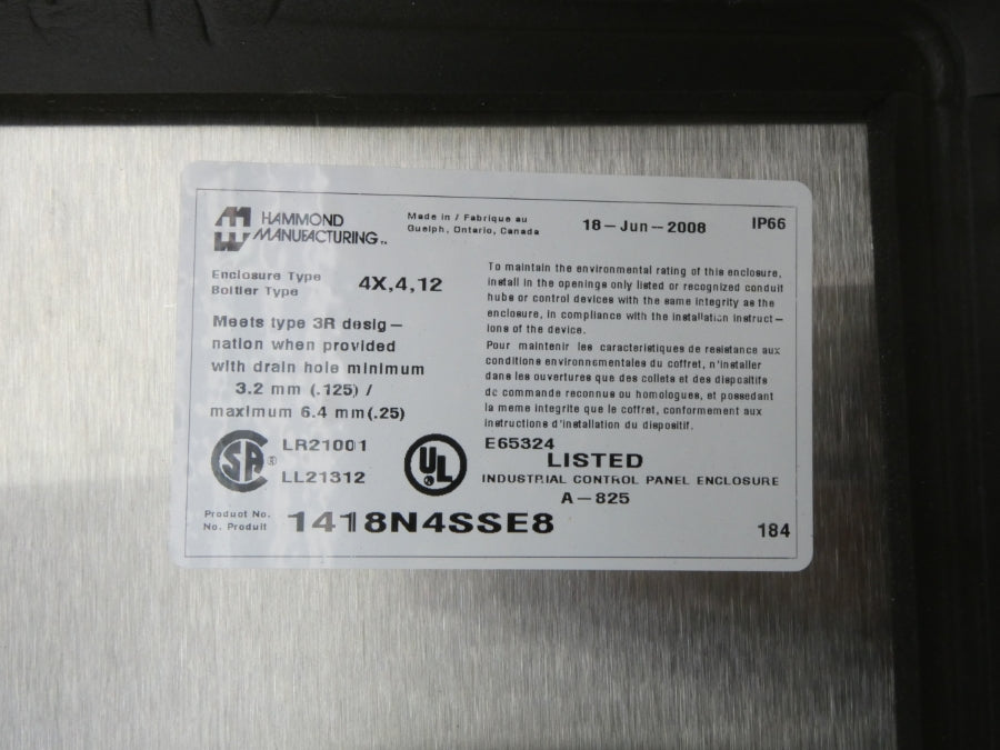 HAMMOND MANUFACTURING 1418N4SSE8 NSNP