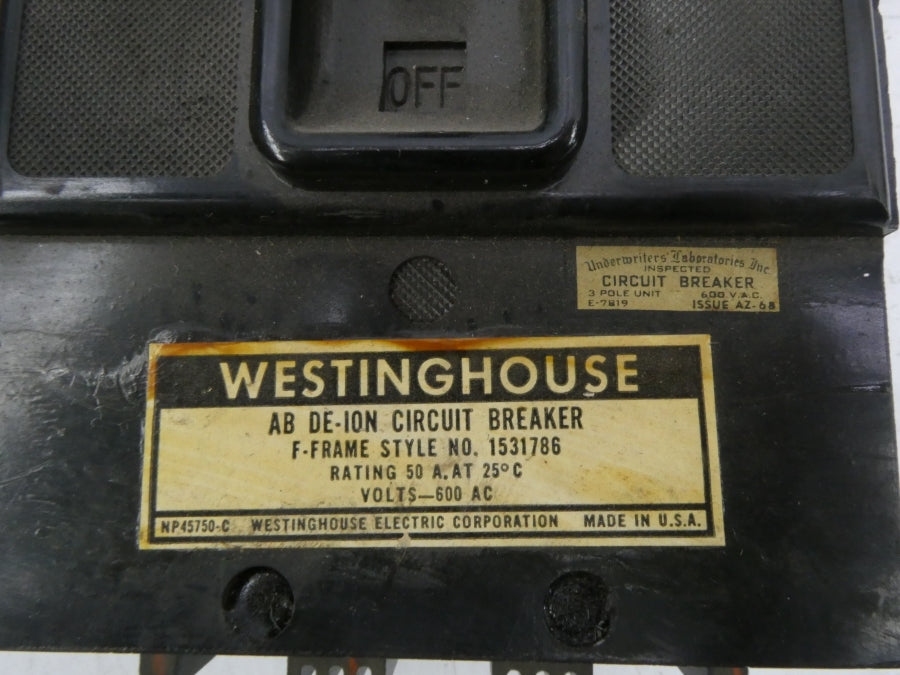 WESTINGHOUSE AZ-68350 1531786 600VAC 50A NSNP