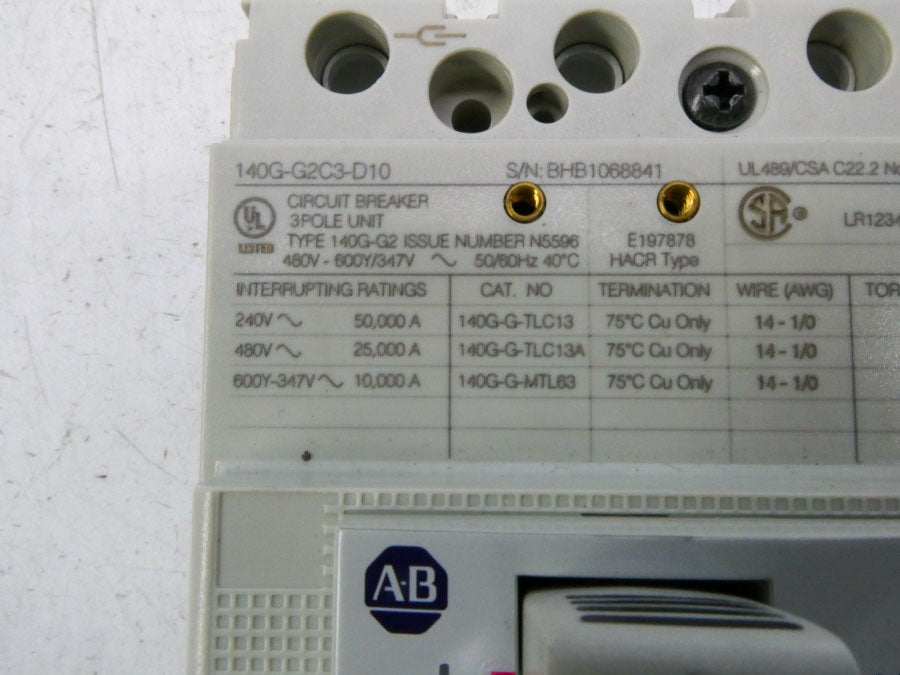 INDUSTRIAL SPARE PART 140G-G2C3-D10 480V 100A NSNP