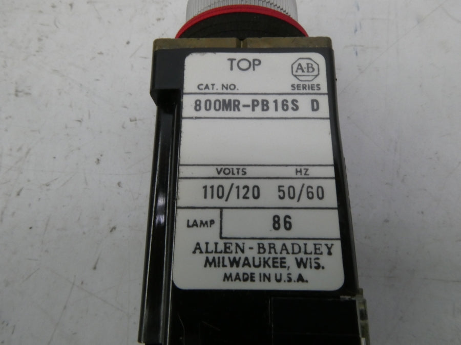 INDUSTRIAL SPARE PART 800MR-PB16WAS SER. D 110/120V (BK/YL) NSMP