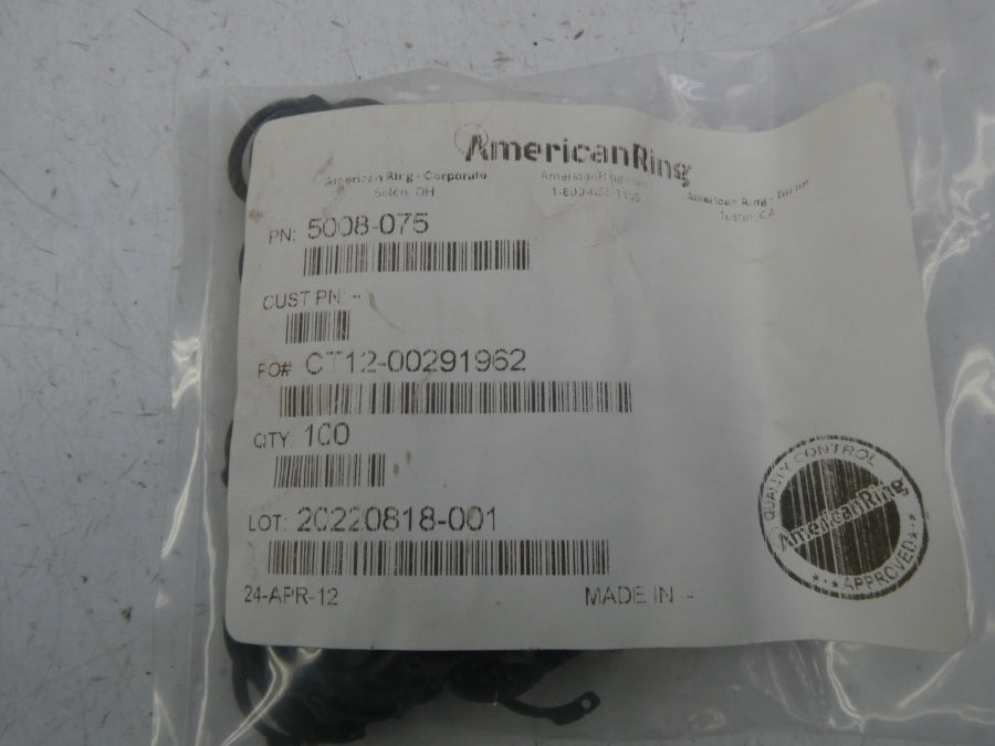 AMERICAN RING 5008-075 (PKG OF 100) NSMP