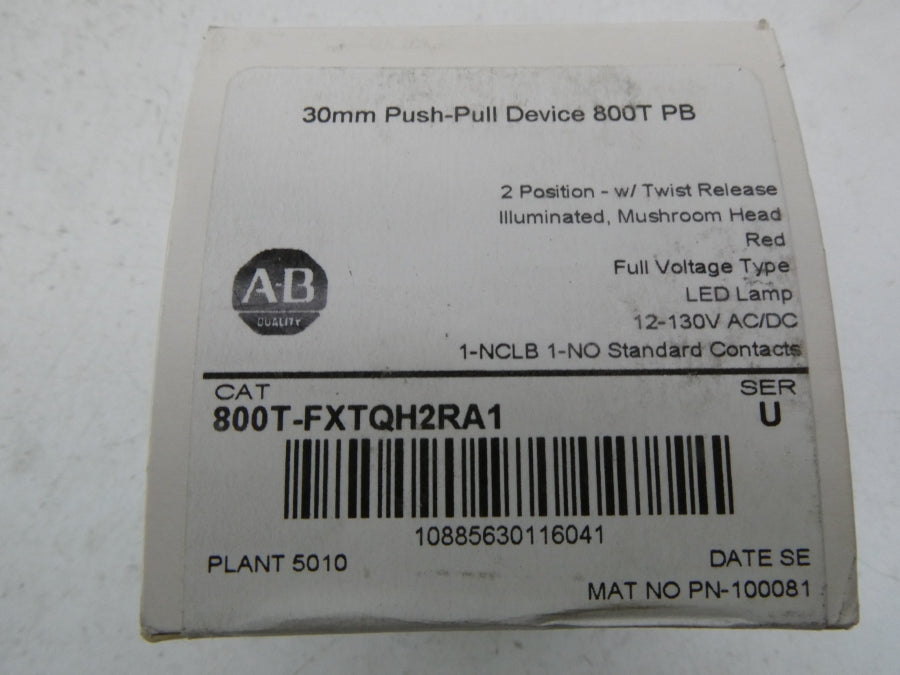 INDUSTRIAL SPARE PART 800T-FXTQH2RA1 SER. U 12-130VAC/DC NSFS
