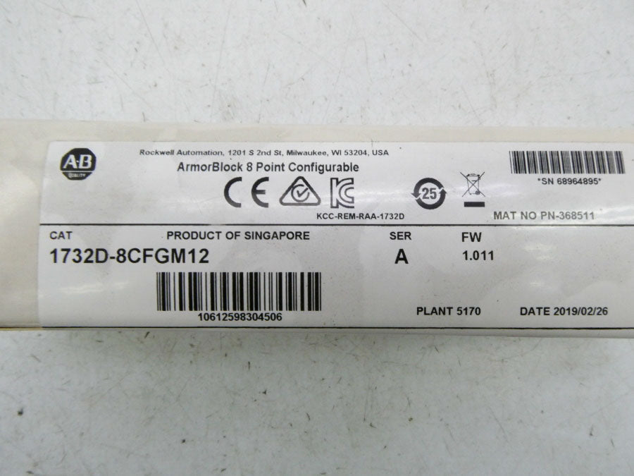 INDUSTRIAL SPARE PART 1732D-8CFGM12 SER. A F/W 1.011 DATE: 2019 NSFS