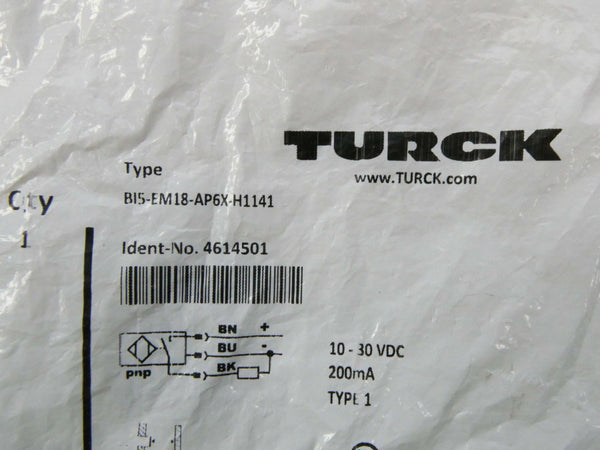 TURCK BI5-EM18-AP6X-H1141 4614501 10-30VDC NSMP