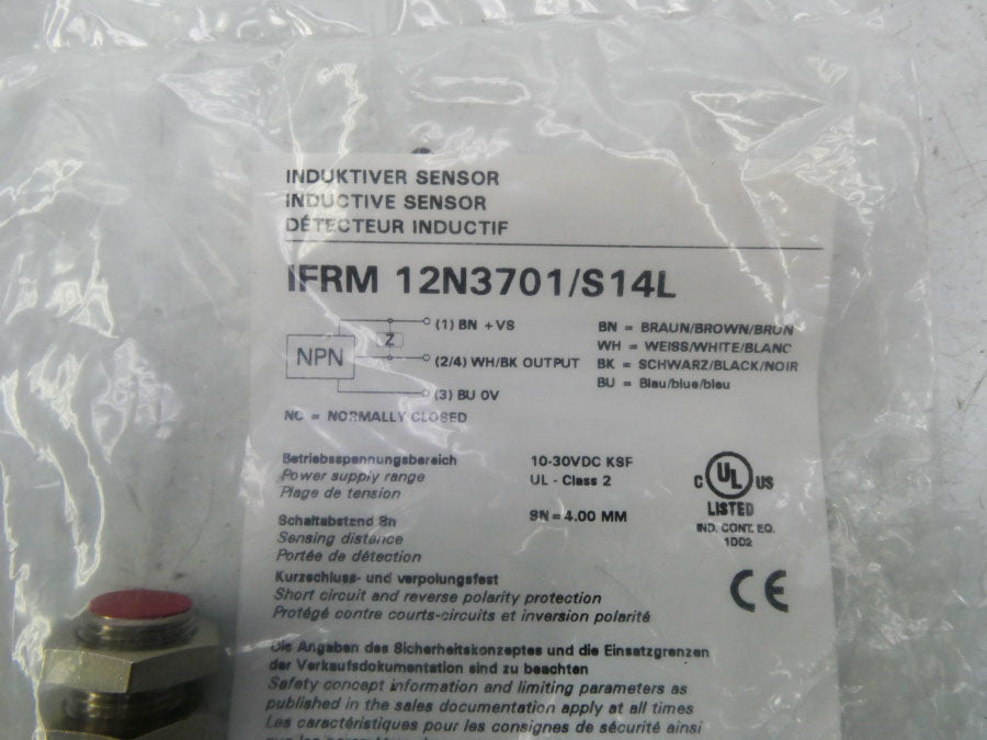 BAUMER IFRM12N3701/S14L 10-30VDC NSMP