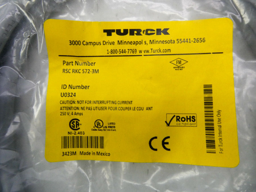 TURCK RSCRKC572-3M U0324 250V 4A NSMP