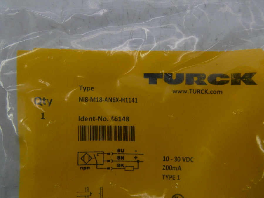 TURCK NI8-M18-AN6X-H1141 46148 10-30VDC NSMP