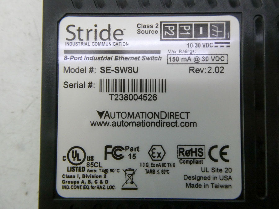 STRIDE SE-SW8U 30VDC REV. 2.02 NSNP