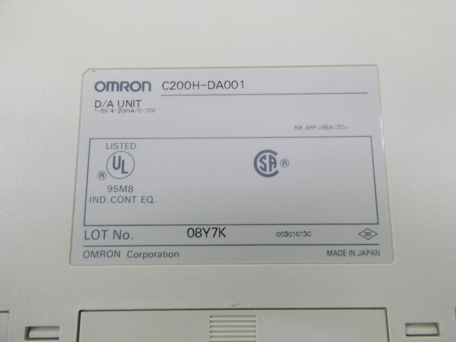 OMRON C200H-DA001 10V (AS PICTURED) NSMP