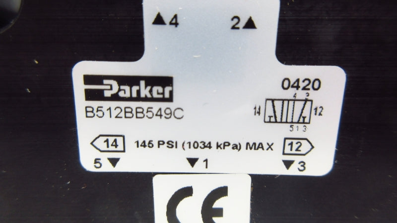 PARKER B512BB549C 24VDC 145PSI 3/8" NSMP