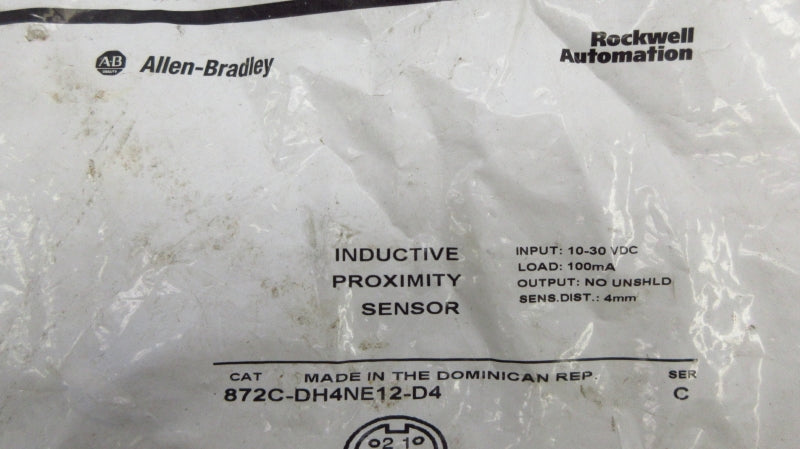 ALLEN BRADLEY 872C-DH4NE12-D4 SER. C NSMP