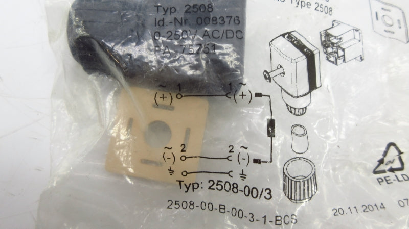 CONNECTOR 2508-00/3 008376 0-250VAC/DC NSMP