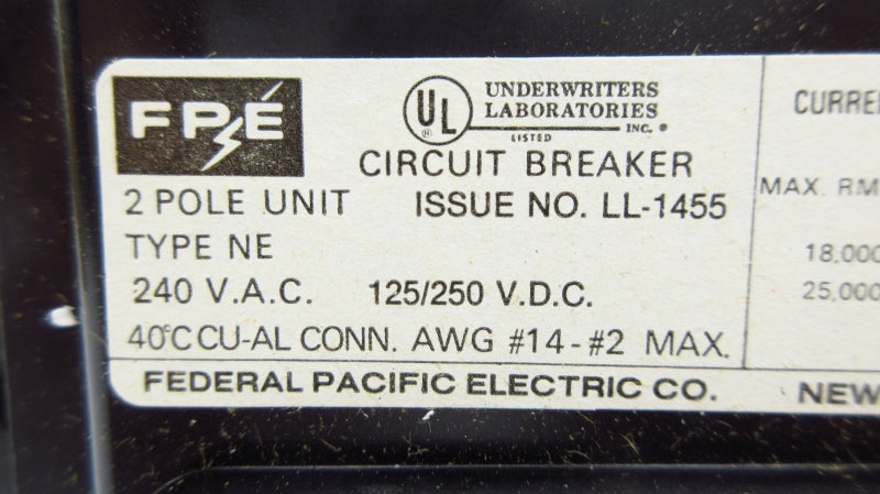 FPE NE223030 240VAC 30A NSMP