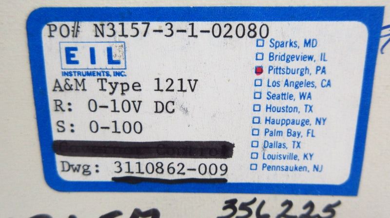 EIL 3110862-009 121V 0-10VDC 0-100 NSMP