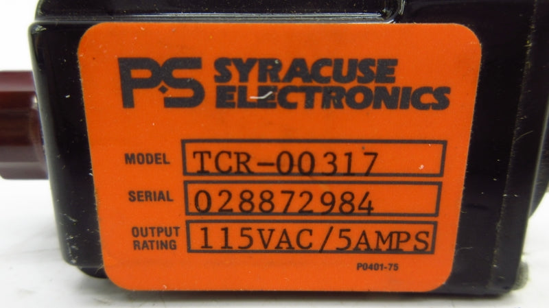 PS SYRACUSE ELECTRONICS TCR-00317 115VAC 5A (AS PICTURED) NSNP
