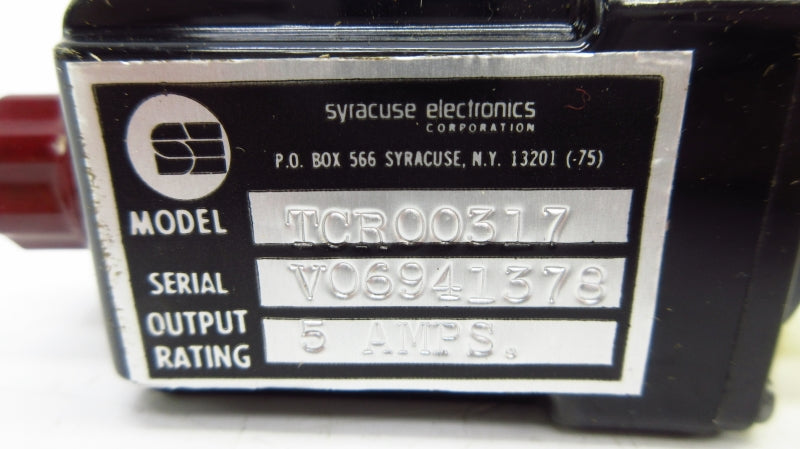PS SYRACUSE ELECTRONICS TCR-00317 115VAC 5A NSNP