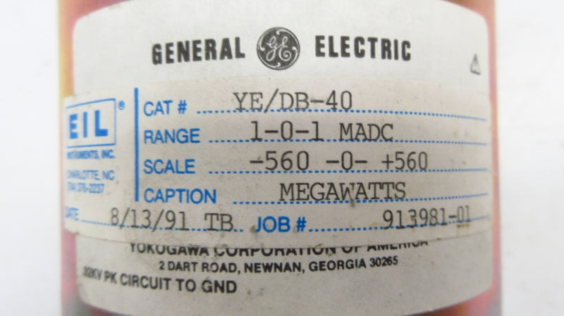 GENERAL ELECTRIC YE/DB-40 1-0-1MADC (AS PICTURED) NSMP