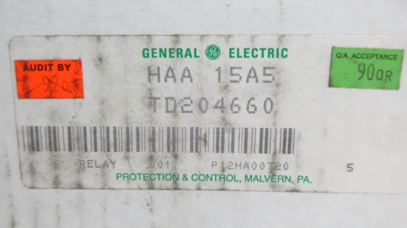 GENERAL ELECTRIC HAA15A5 NSFS