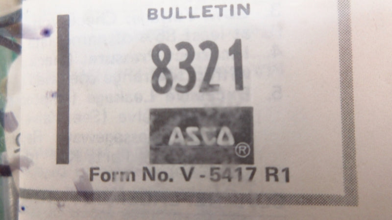 ASCO V-5417R1 8321 NSMP