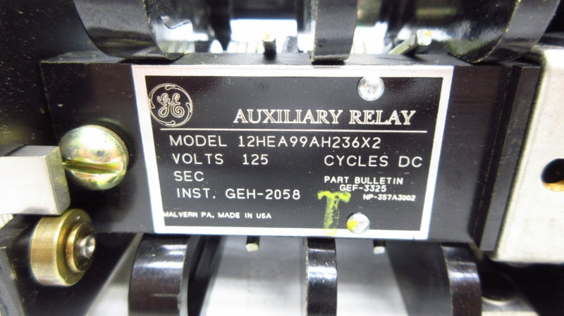 GENERAL ELECTRIC 12HEA99AH236X2 125V NSMP