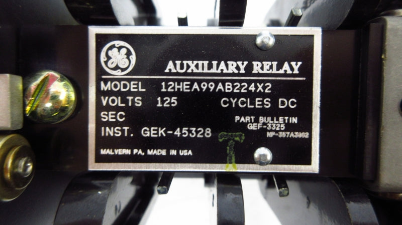 GENERAL ELECTRIC 12HEA99AB224X2 125V NSNP
