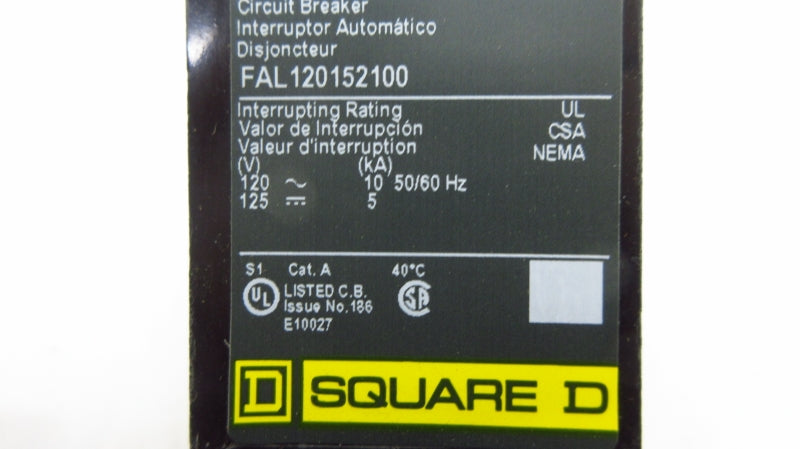 SQUARE D FAL120152100 120V 15A NSMP