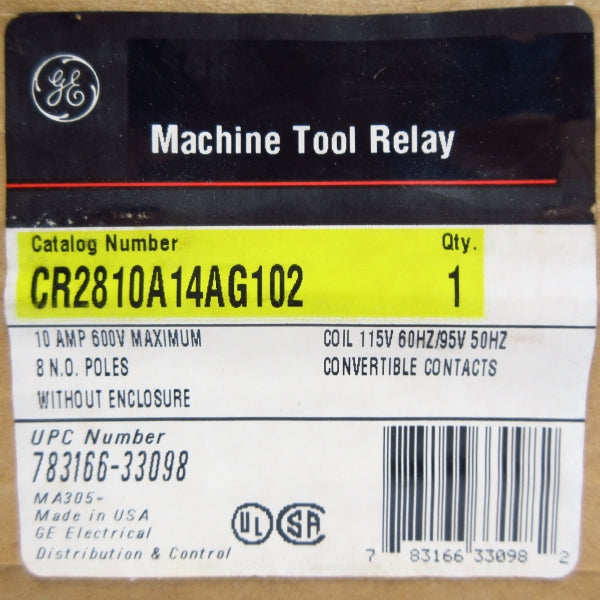 GENERAL ELECTRIC CR2810A14AG102 95/115V 10A NSFS