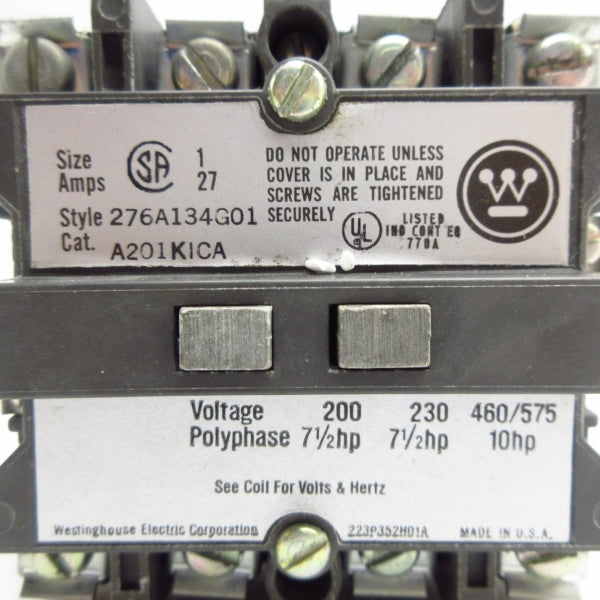 WESTINGHOUSE A201KICA 110/120V 27A NSMP