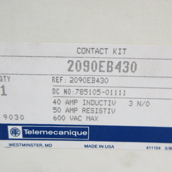 TELEMECANIQUE 2090EB430 600VAC 50A NSMP