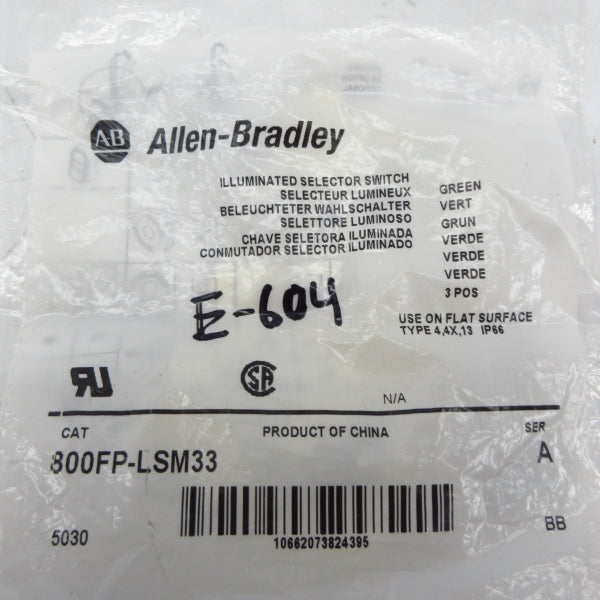 ALLEN BRADLEY 800FP-LSM33 SER. A NSMP