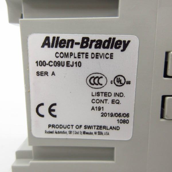 ALLEN BRADLEY 100-C09UEJ10 SER. A 24VDC (BR/WH) NSMP