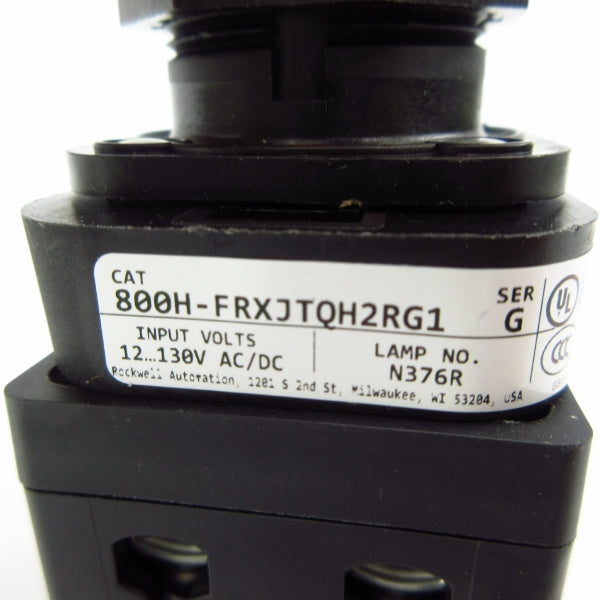 ALLEN BRADLEY 800H-FRXJTQH2RG1 SER. G 12-130VAC/DC (WH) NSMP
