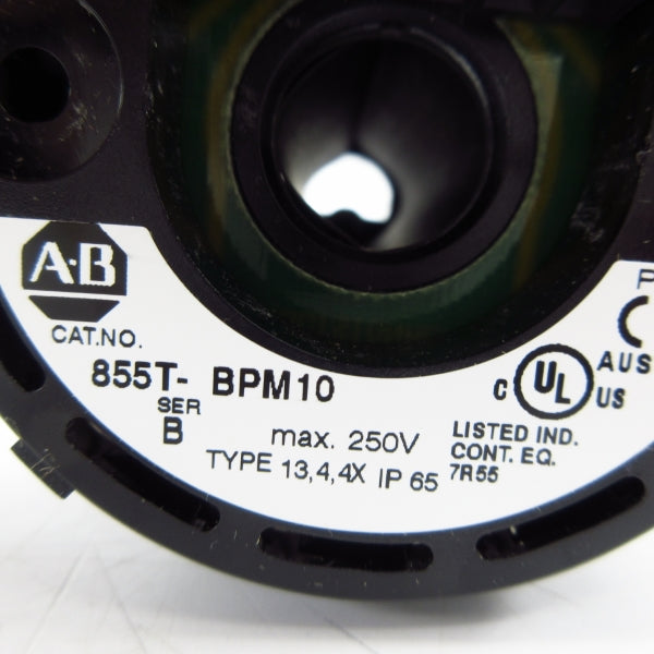 ALLEN BRADLEY 855T-BPM10C SER. B 250V (BR/WH) NSMP
