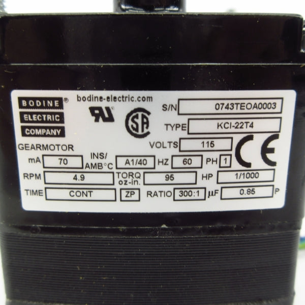 BODINE ELECTRIC KCI-22T4 0743TE 115V NSMP
