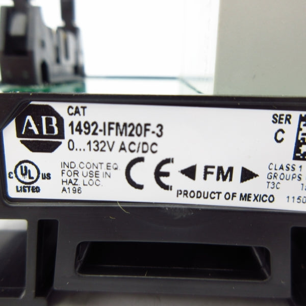 ALLEN BRADLEY 1492-IFM20F-3 SER. C 0-132VAC/DC (BR/WH) NSMP