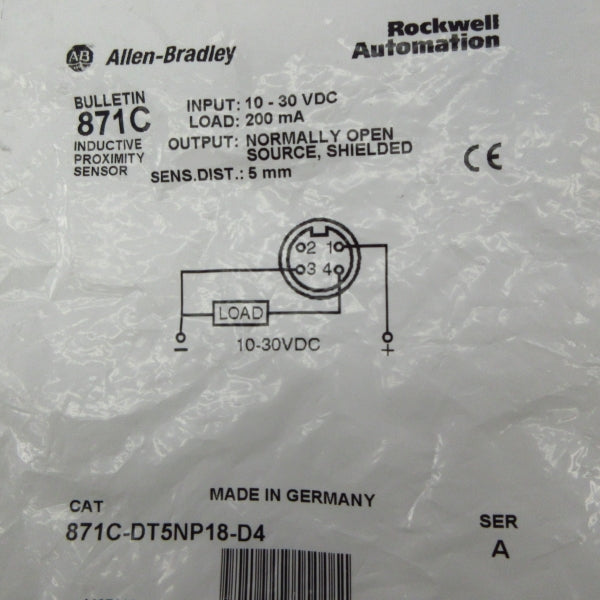 ALLEN BRADLEY 871C-DT5NP18-D4 SER. A 10-30VDC NSMP