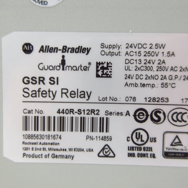 ALLEN BRADLEY 440R-S12R2 SER. A 24VDC 1.5A NSNP