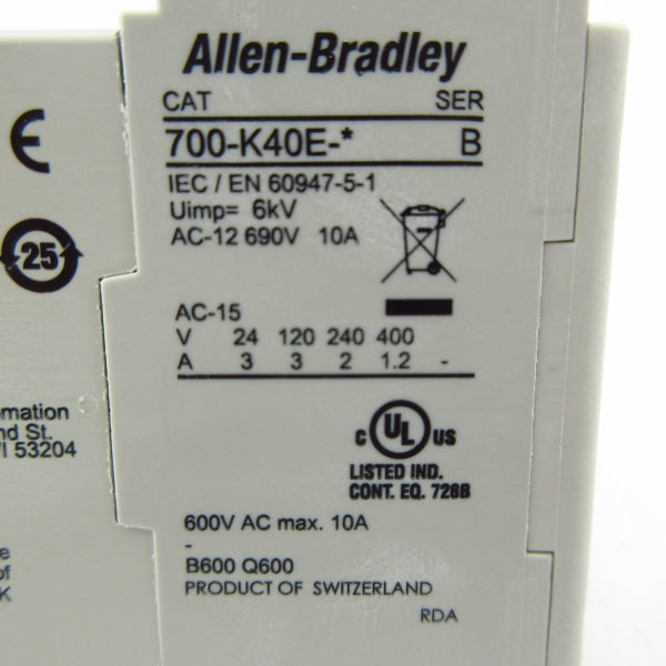 INDUSTRIAL SPARE PART 700-K40E-ZJ SER. B 24VDC 10A (WH) NSMP