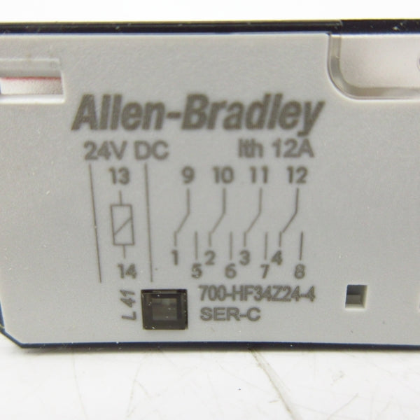 ALLEN BRADLEY 700-HF34Z24-4 SER. C 24VDC 12A NSMP