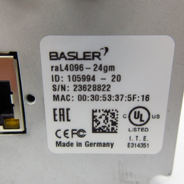 BASLER RAL4096-24GM 105994-20 NSMP